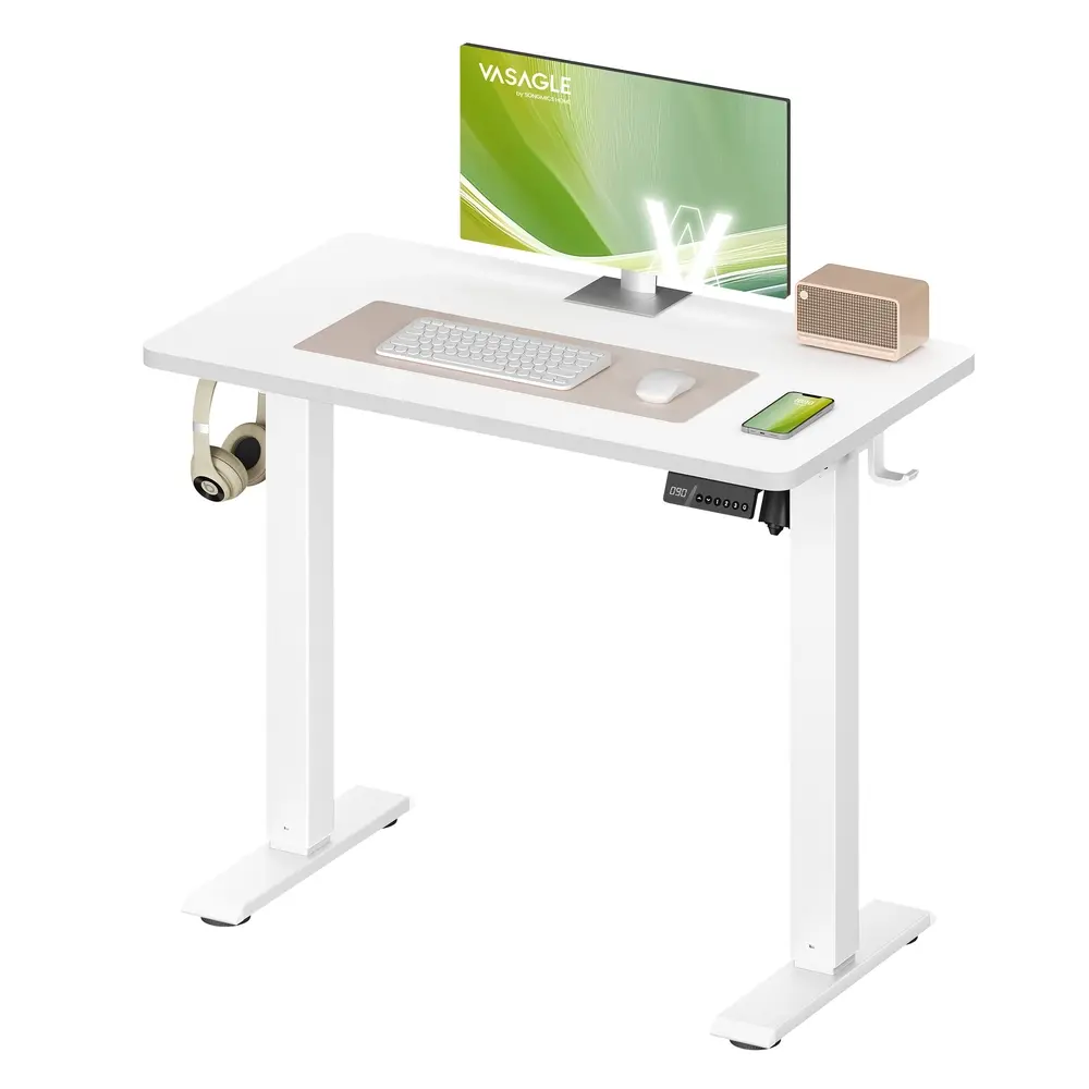 Electric Standing Desk with Memory Heights 80 x 50 cm White