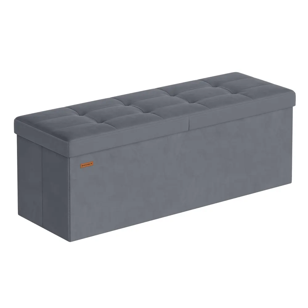 Storage Ottoman 38 x 110 x 38 cm Slate Grey
