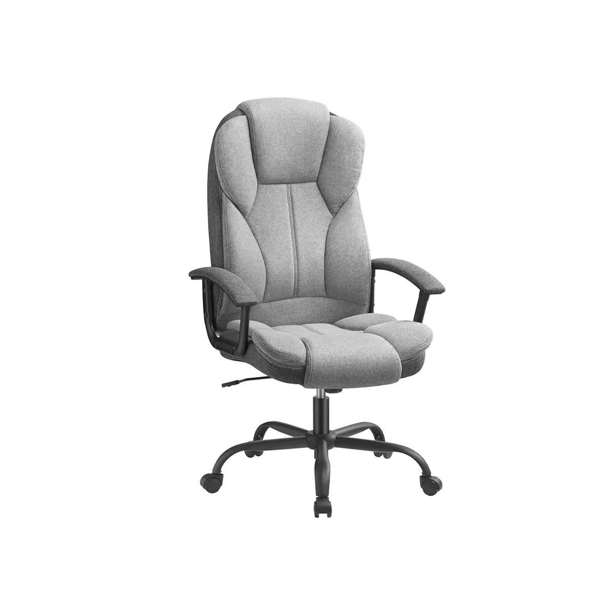 Swivel Office Chair with Armrests Dove Grey and Ink Black