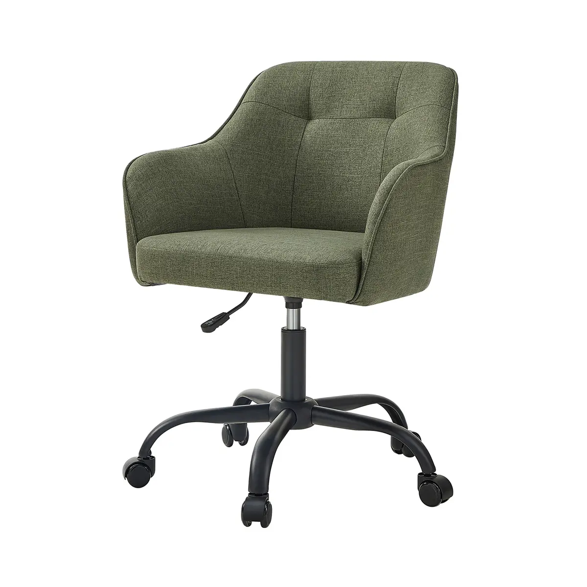 Desk Chair with Armrests, Loads 110 kg, for Home Office, Study, Bedroom, Adjustable Office Chair, Green
