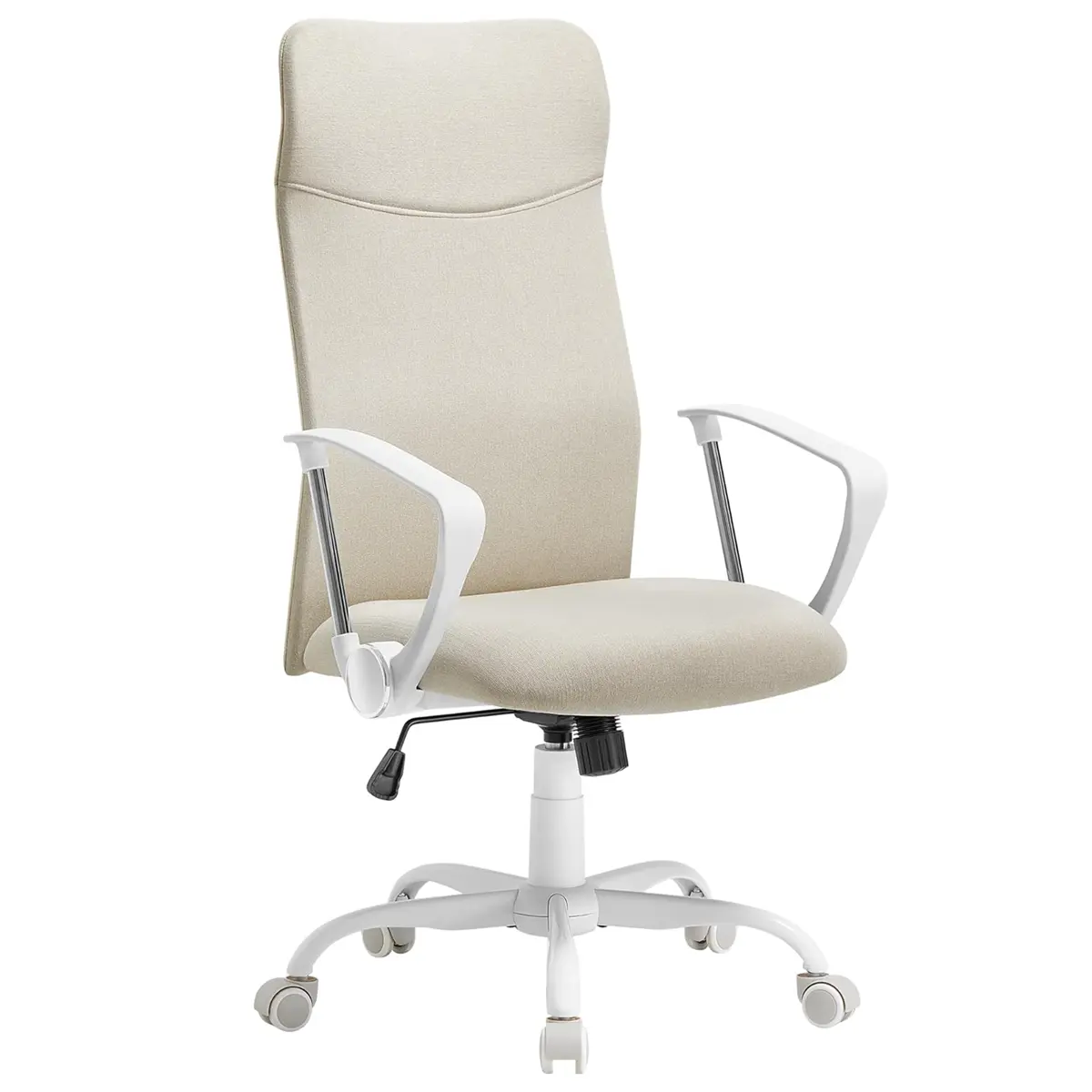 Ergonomic Desk Chair, Swivel Office Chair, Adjustable Height, Tilt Function, Load 120 kg, Beige