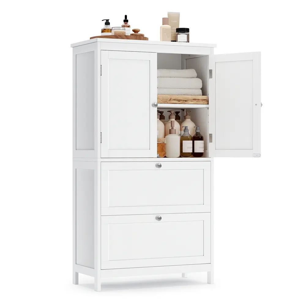 Freestanding Storage Cupboard with 2 Drawers and 2 Doors