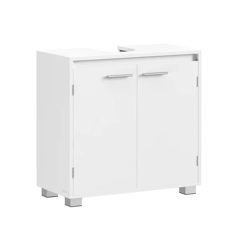 Under Sink Bathroom Cabinet 2 Compartments 30 x 60 x 60 cm Cloud White
