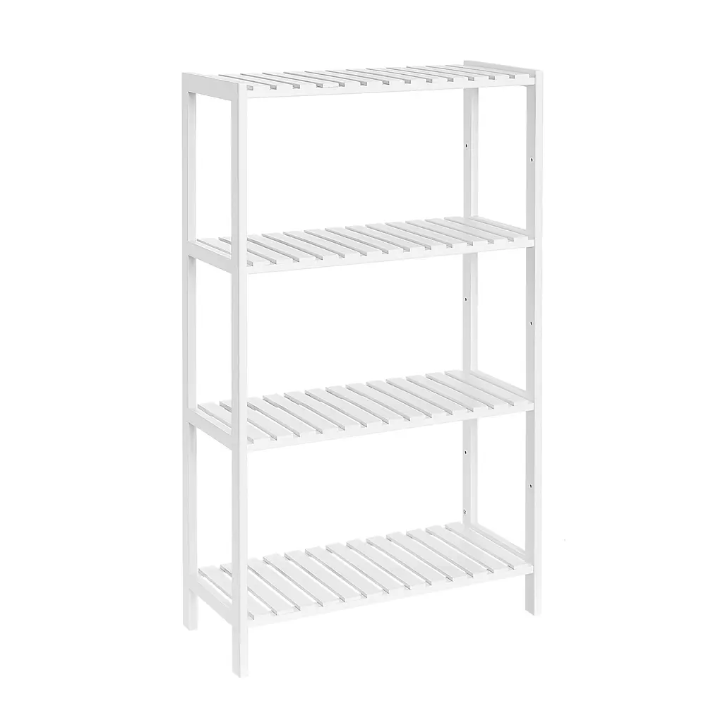 Bamboo Storage Shelf 4-Tier Shelving Unit 26 x 60 x 100 cm