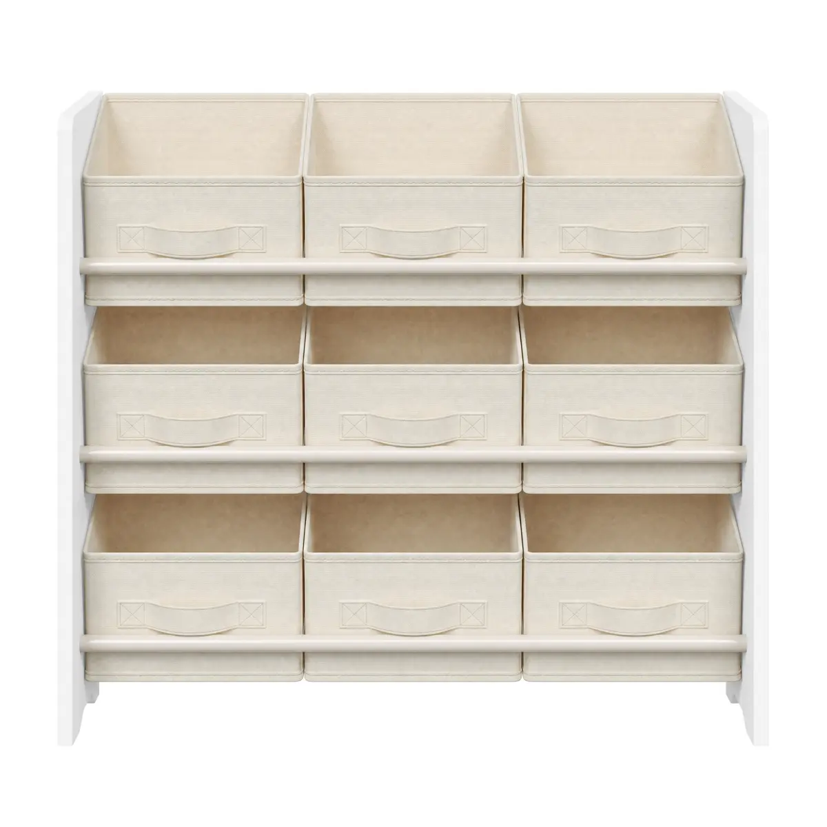 Toy Organiser, Kid Toy Shelf with 9 Non-Woven Fabric Boxes, for Children's Room and Playroom