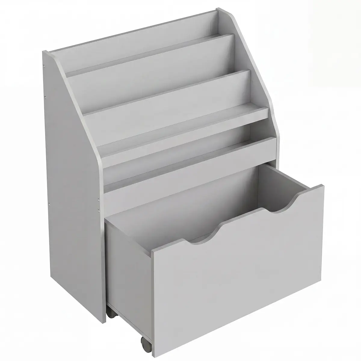 Toy Storage Rack, Kids Bookshelf and Toy Organiser with 3 Shelves, for Children's Room and Playroom