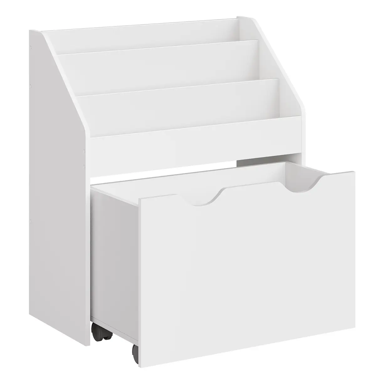 Toy Storage Rack, Kids Bookshelf and Toy Organiser with 3 Shelves, for Children's Room and Playroom