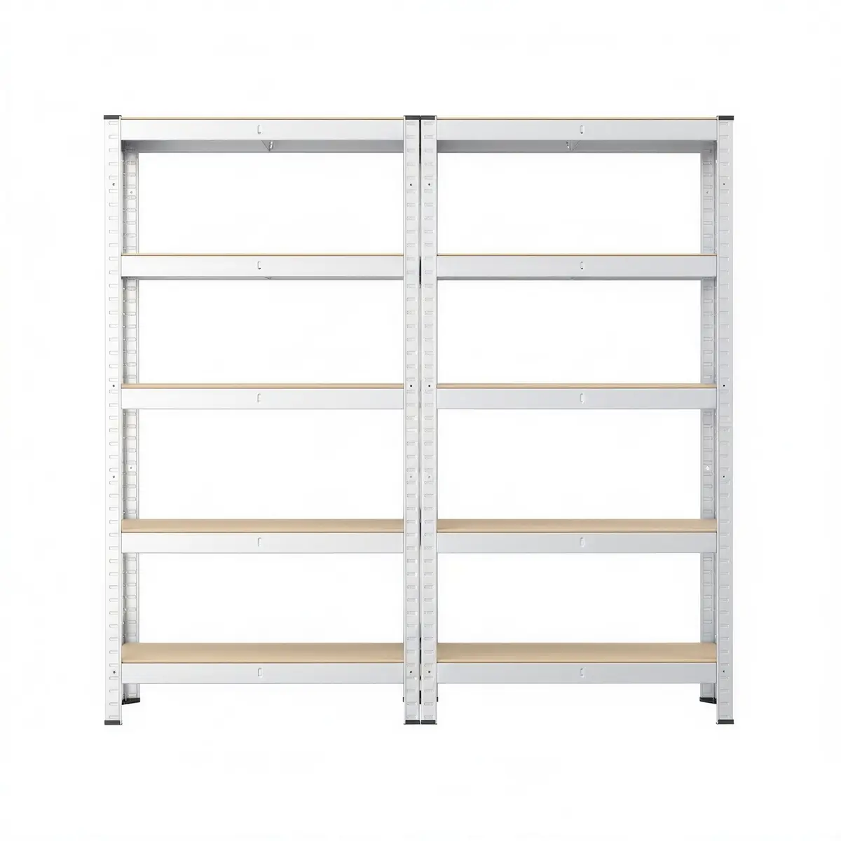 Garage Storage Shelving Set of 2, 40 x 90 x 180 cm, Silver