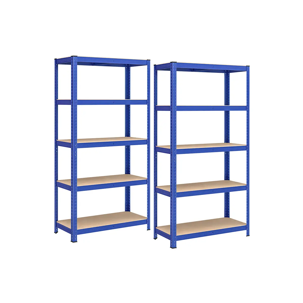 Set of 2 Heavy Duty Shelving Units, Steel Shelving Unit, 5 Shelves