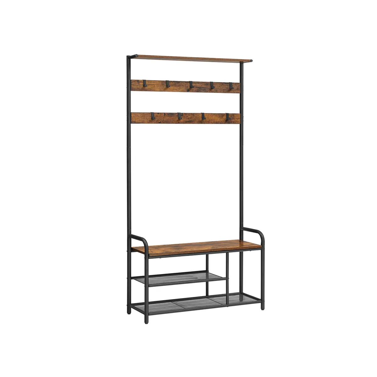 Coat Rack with Shoe Bench