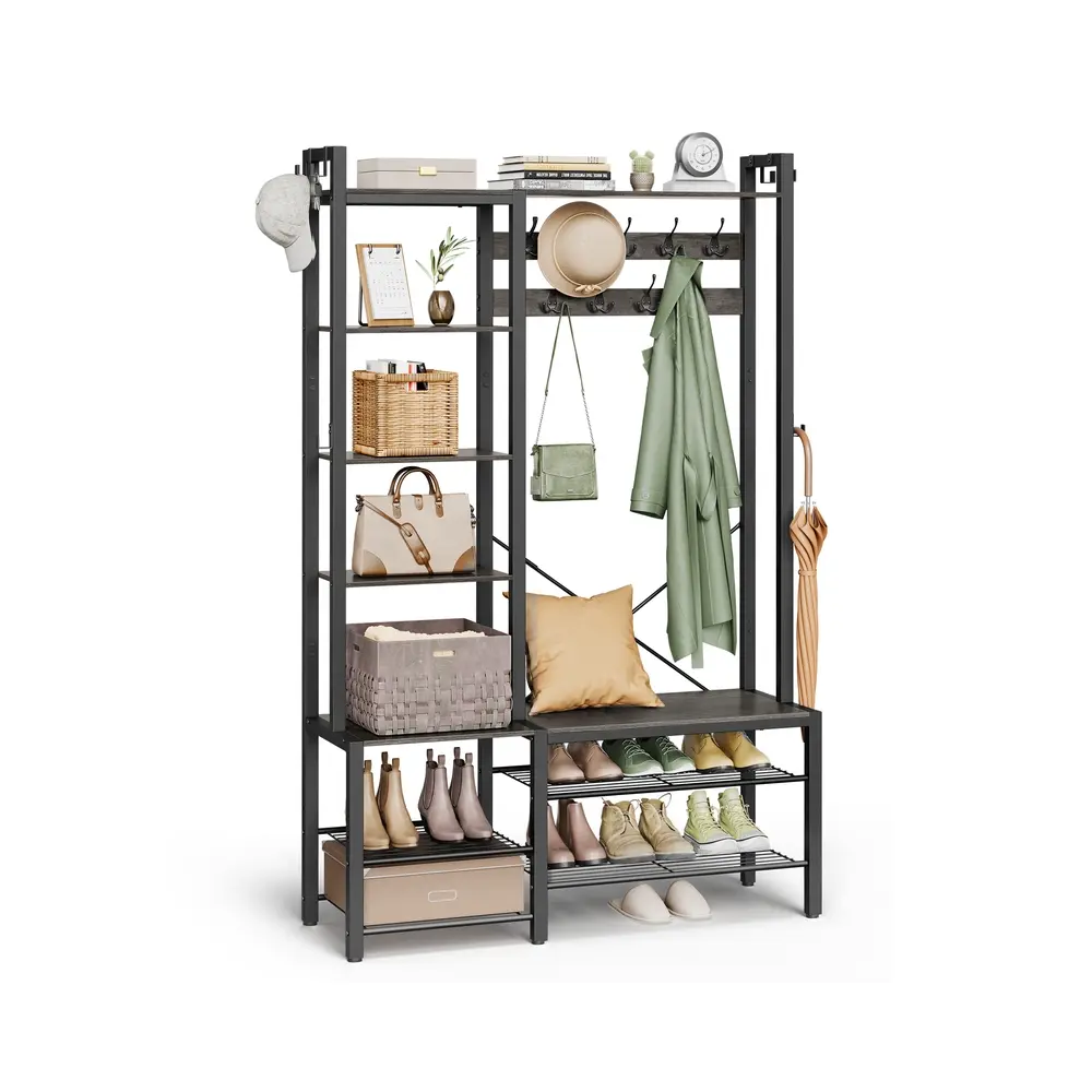 Hall Tree with Bench and Shoe Storage
