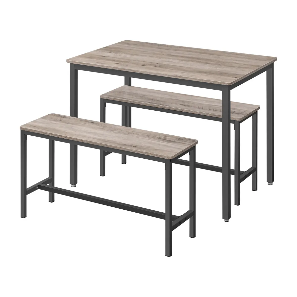 Dining Table Set, 4-Piece Kitchen Furniture with Benches