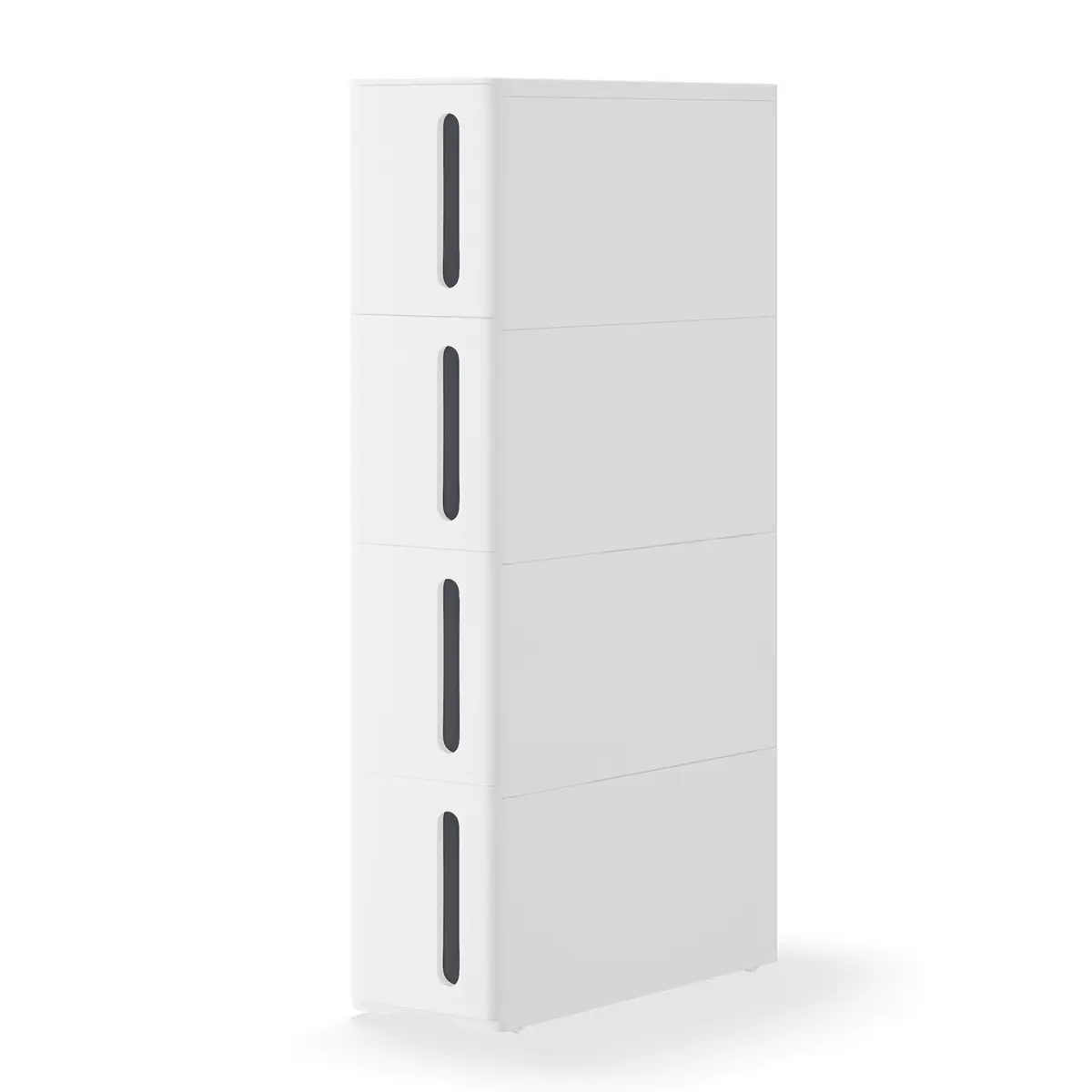Narrow Trolley with 4 Drawers, Cabinet with Wheels for Kitchen Bathroom, 45 x 17 x 83 cm
