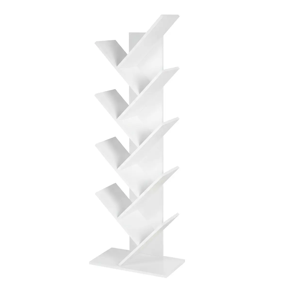 Tree Bookshelf, 9-Tier Bookcase, Large Bookshelf