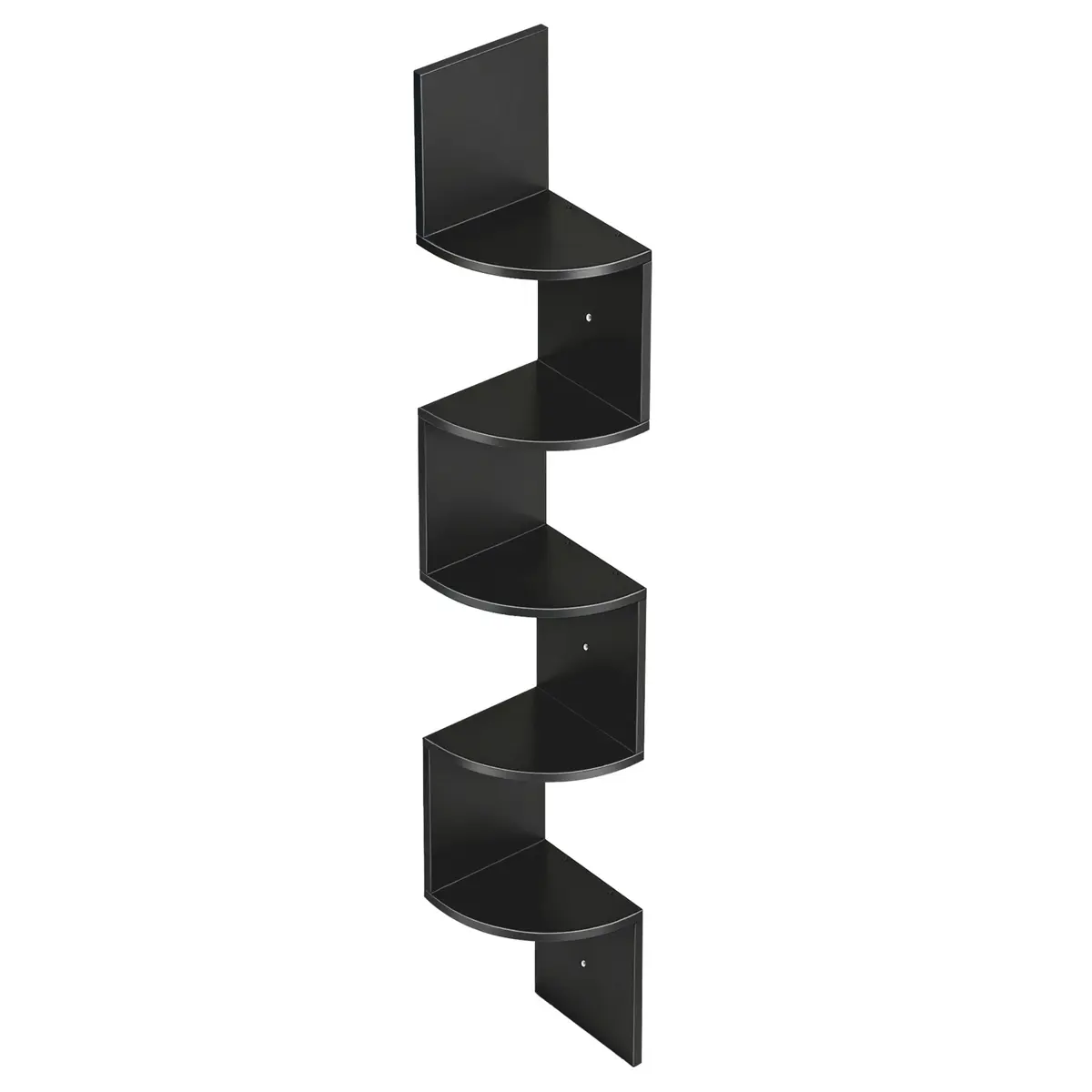 5-Tier Floating Corner Shelf, Wall Mounted Bookshelf