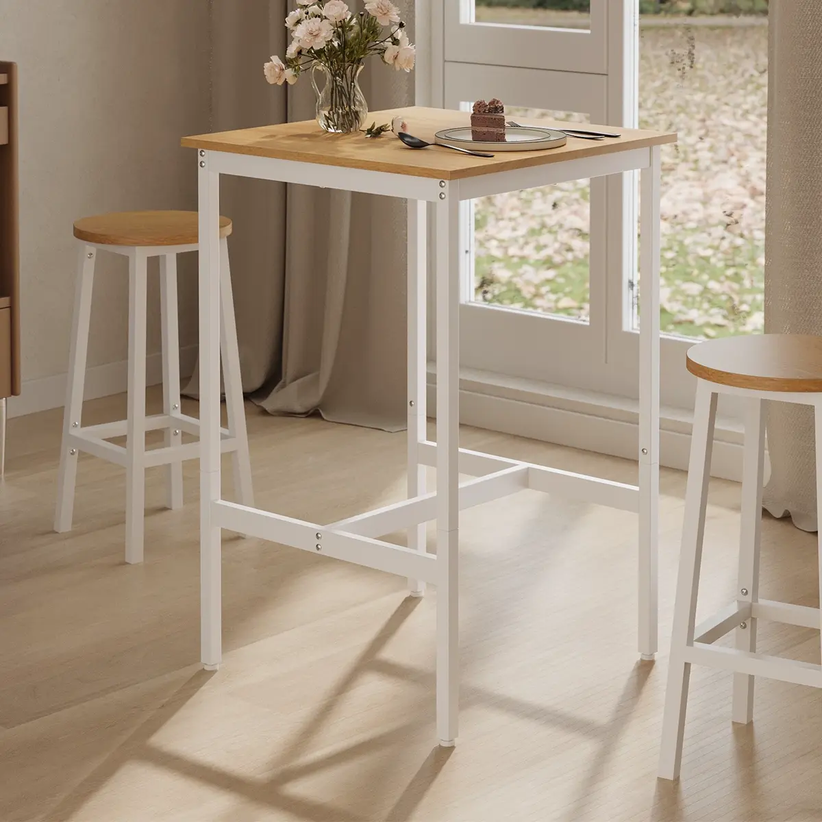 Bar Table, Tall Kitchen Table for Breakfast, Dining Room Table