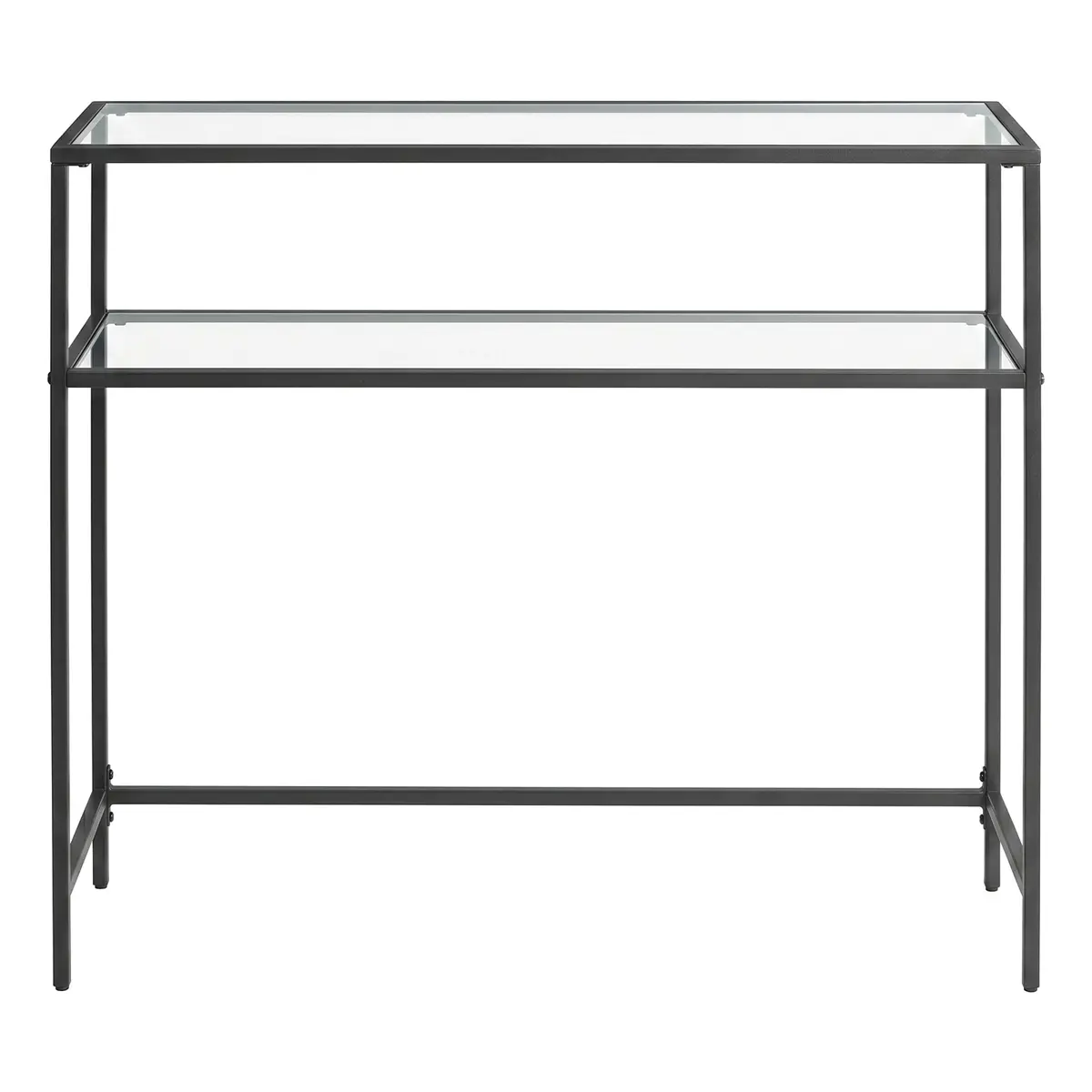 Console Table, Side Table, Tempered Glass Tabletop