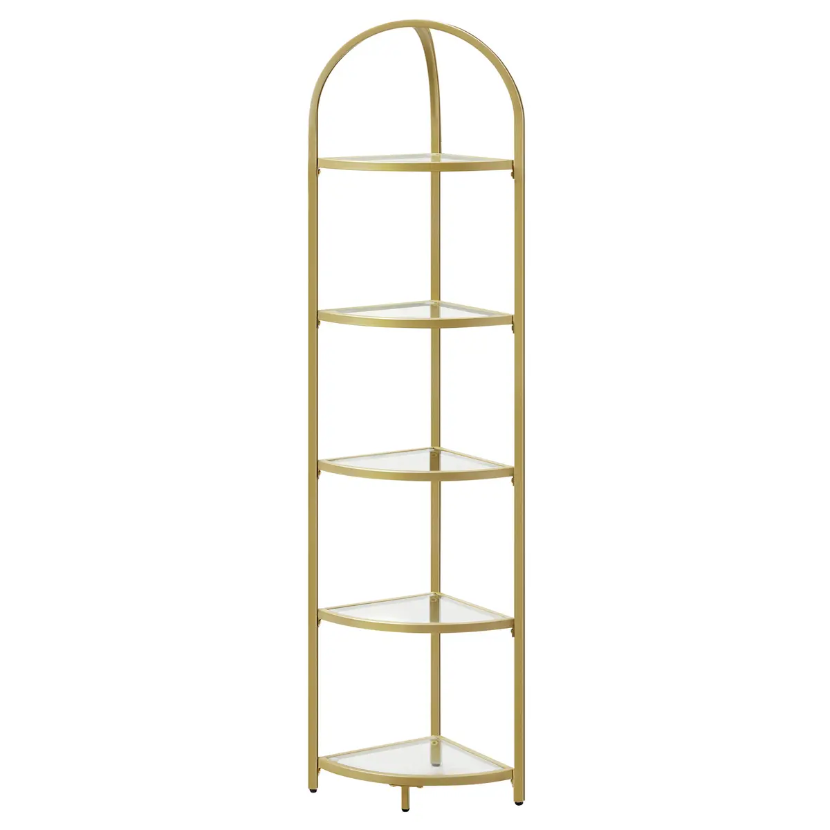 5-Tier Corner Shelf Stand, Corner Bookshelf, Bathroom Organizer