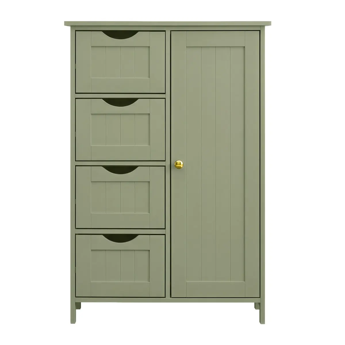 Narrow Bathroom Cabinet, 4 Drawers