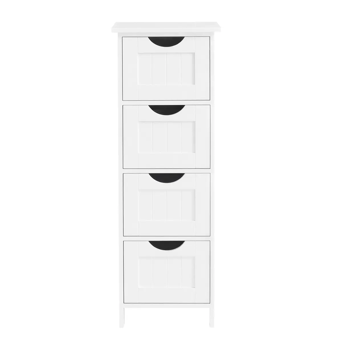 Freestanding Storage Cabinet for Bathroom, with Drawers, Modern Bathroom Storage Organiser Unit, White