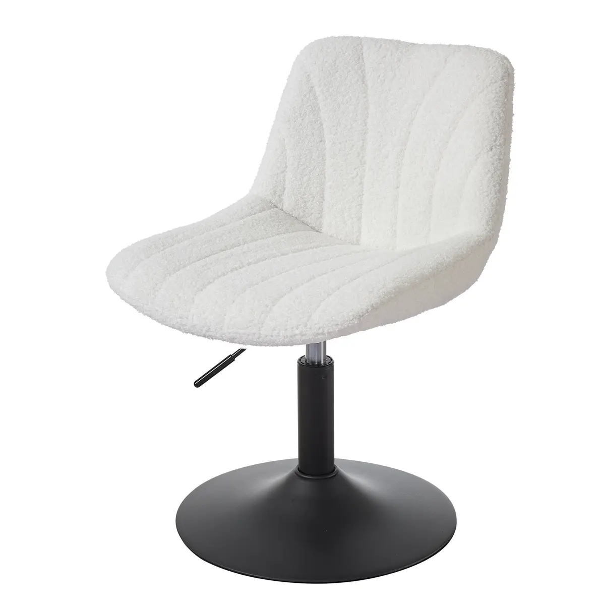 Dressing Table Chair, Height-Adjustable Swivel Stool with Backrest