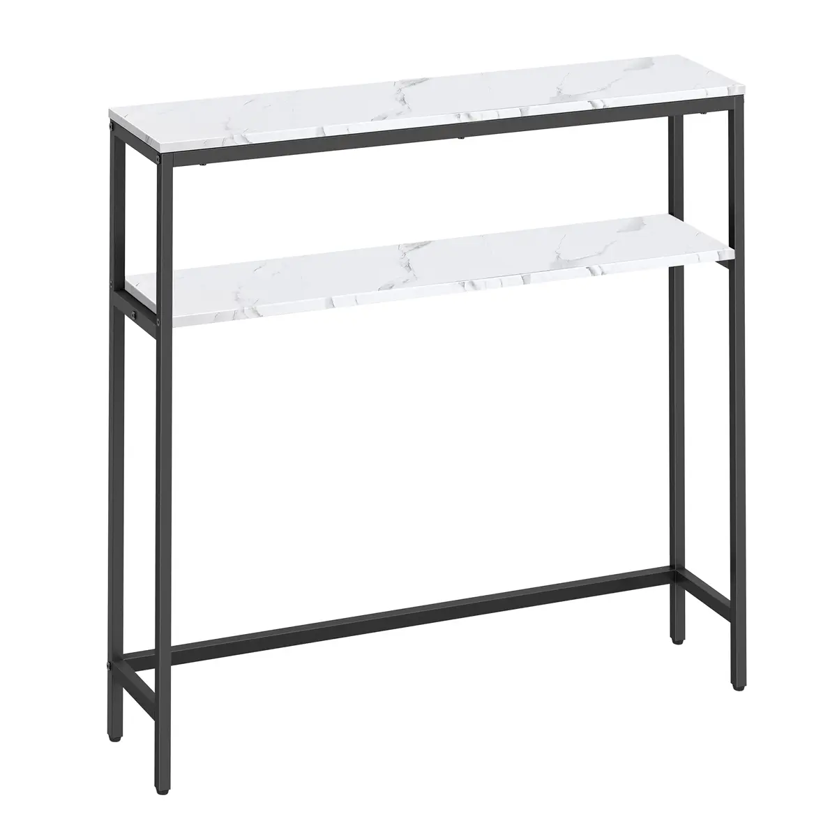 Console Table, 2-Tier Sofa Table, 20 x 80 x 80 cm