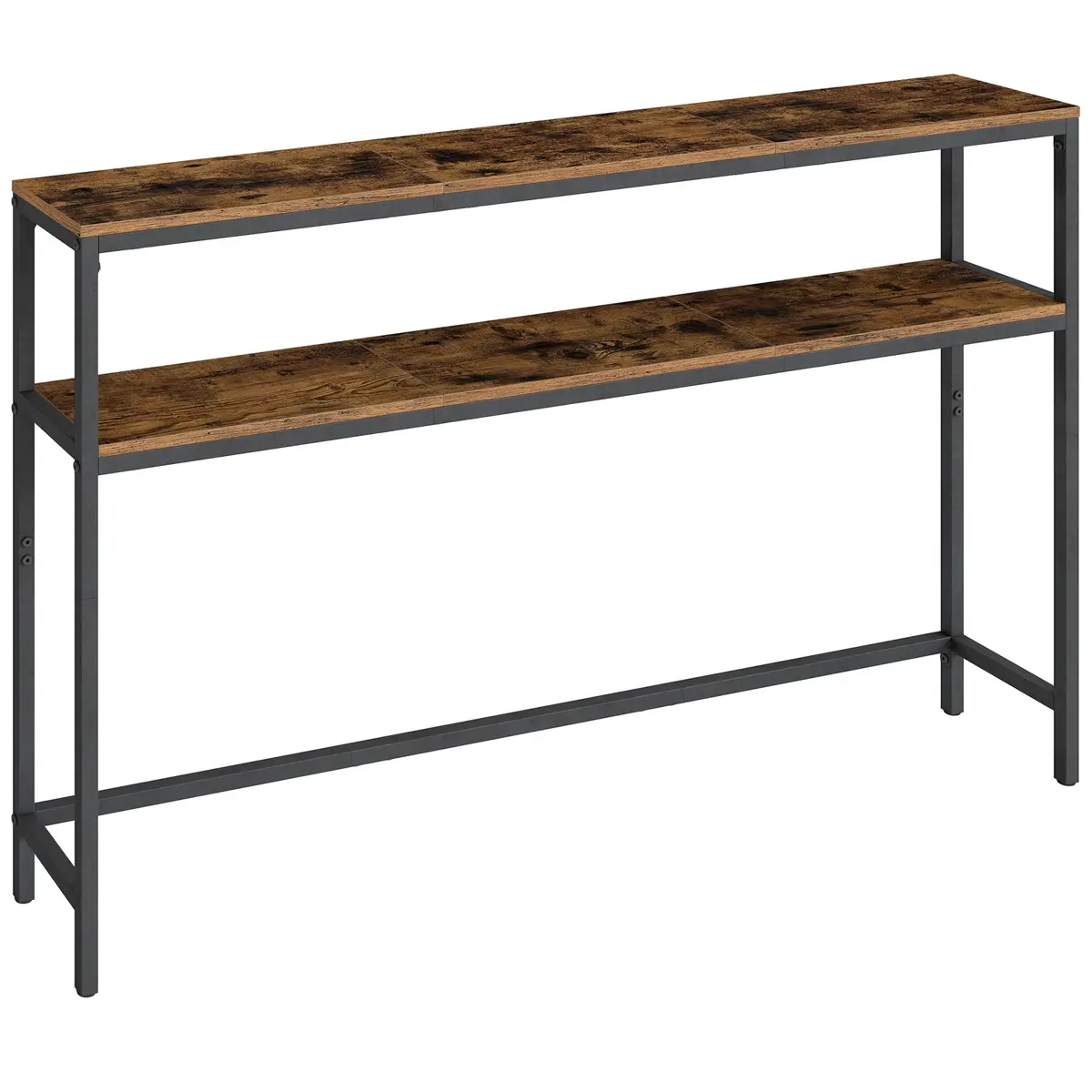 Sofa Table, 2-Tier Entryway Table with Shelves
