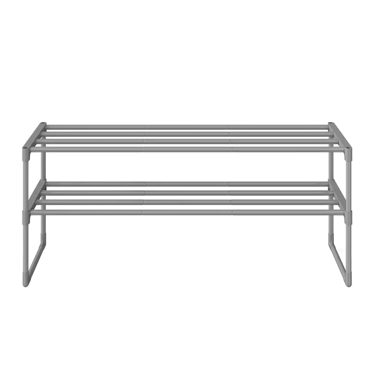 Shoe Rack, 2-Tier Shoe Organizer, Metal Shoe Shelf