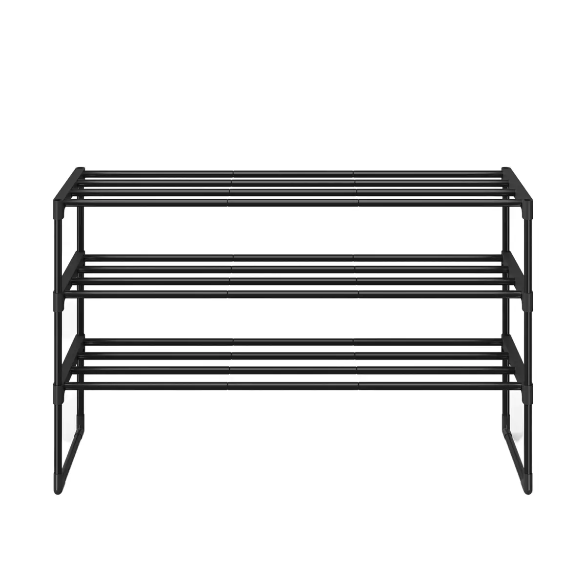3-Tier Shoe Rack, Shoe Storage Organiser, Metal Storage Rack