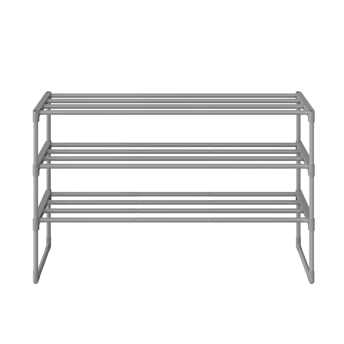3-Tier Shoe Rack, Shoe Storage Organiser, Metal Storage Rack