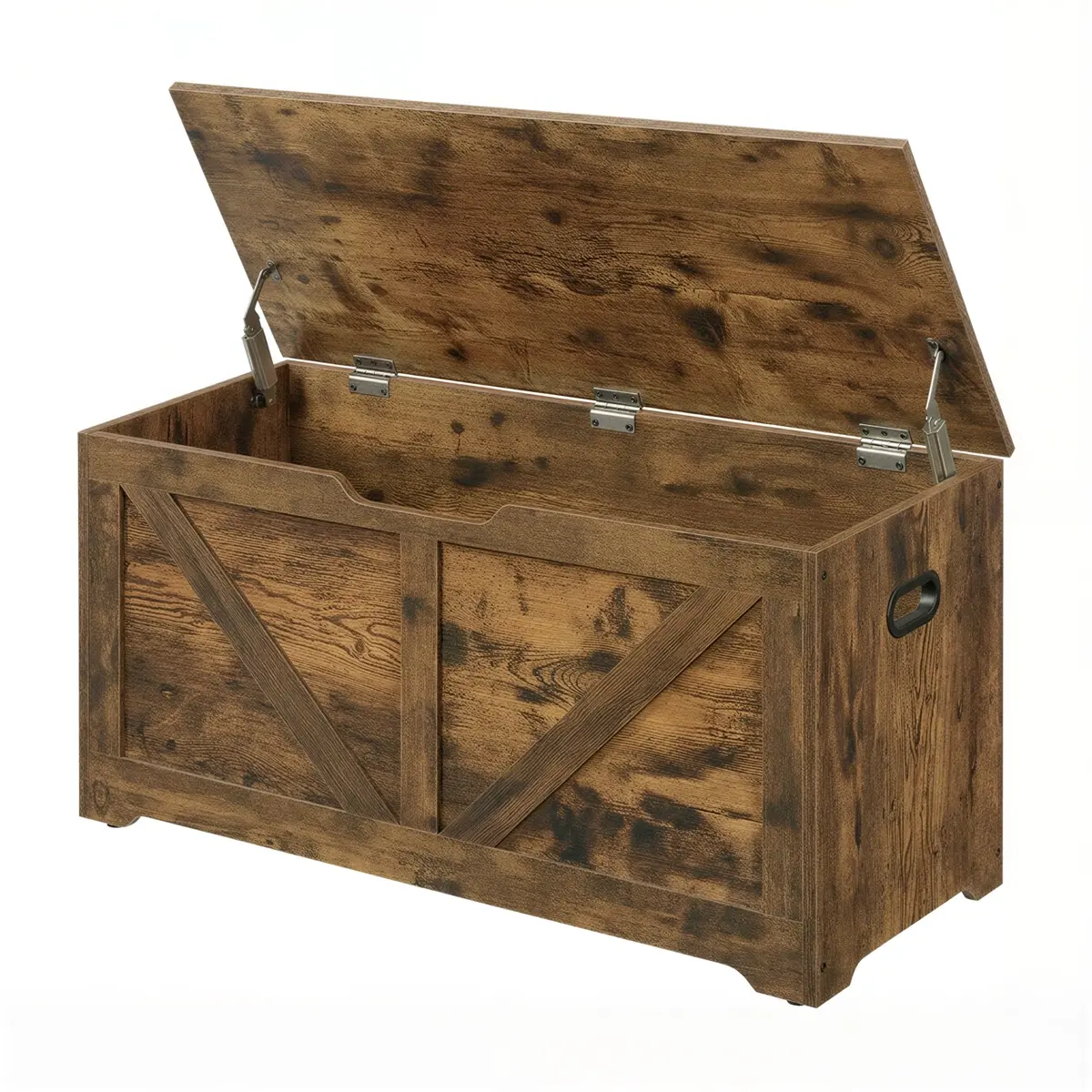 Farmhouse Blanket Storage Box, Shoe Bench with Storage, for Bedroom, Hallway, Living Room, Brown
