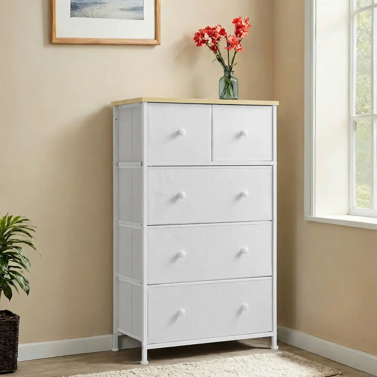 Dresser, 5-Drawer Unit, Steel