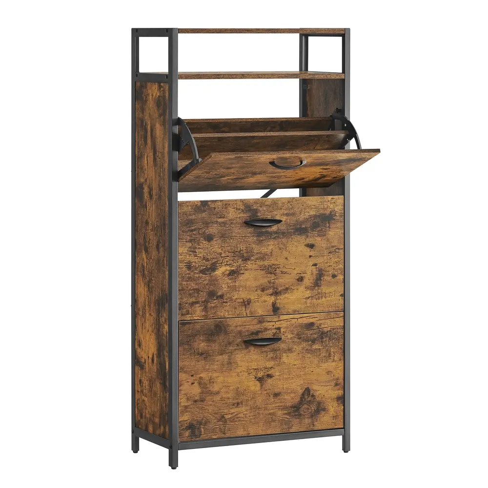 Shoe Cabinet With 3 Flip Doors