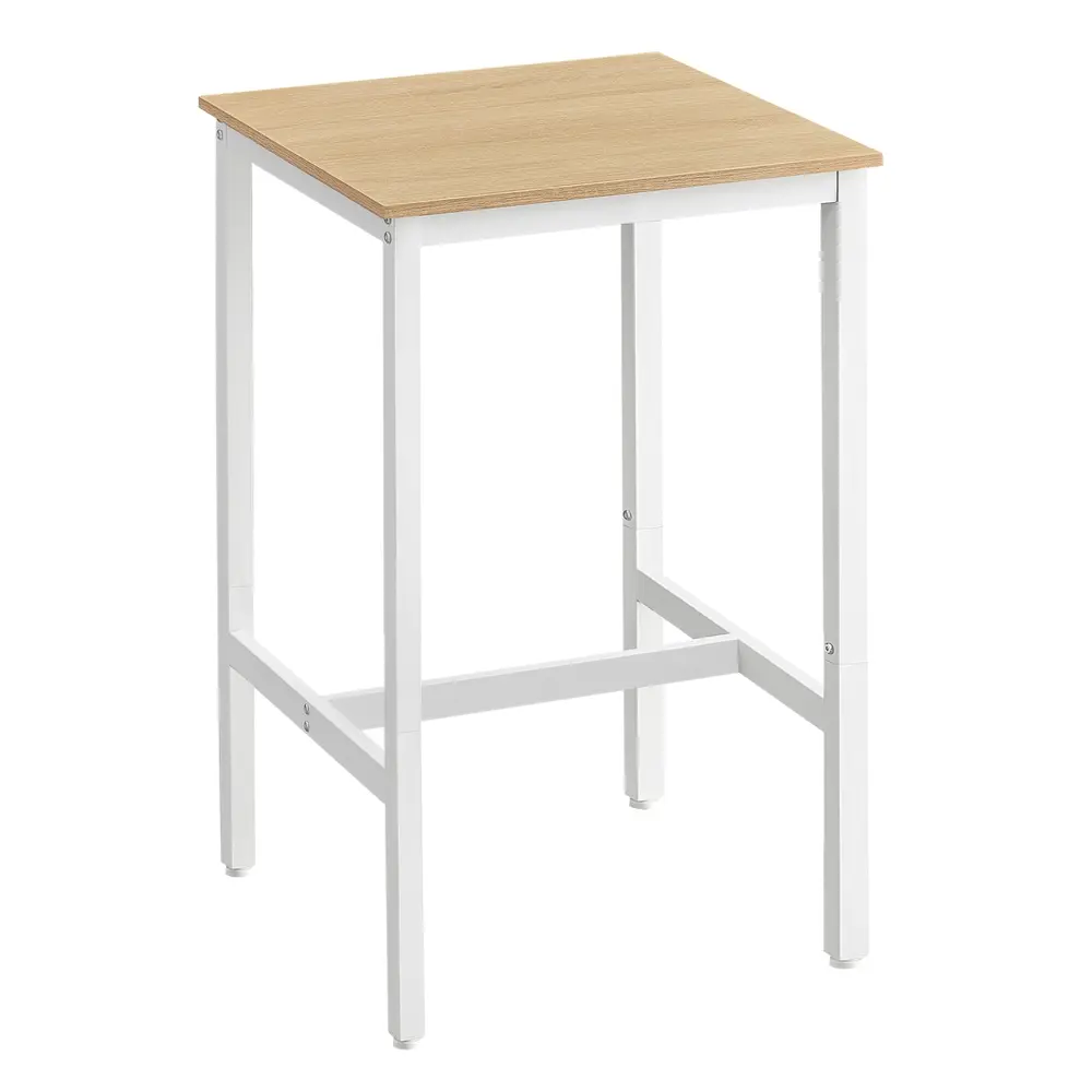 60 x 60 x 92 cm Breakfast Bar Oak Beige and White