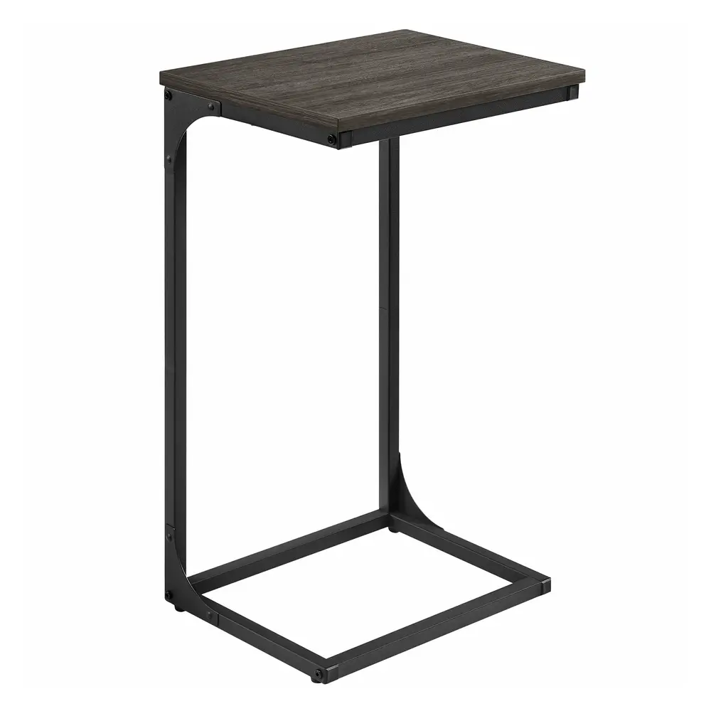 C-Shaped Side Table Ebonised Oak and Black