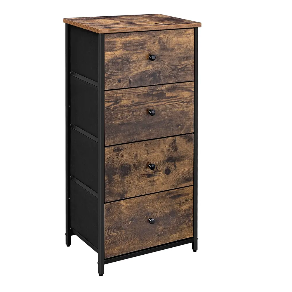 Drawer Storage Unit with 4 Fabric Drawers