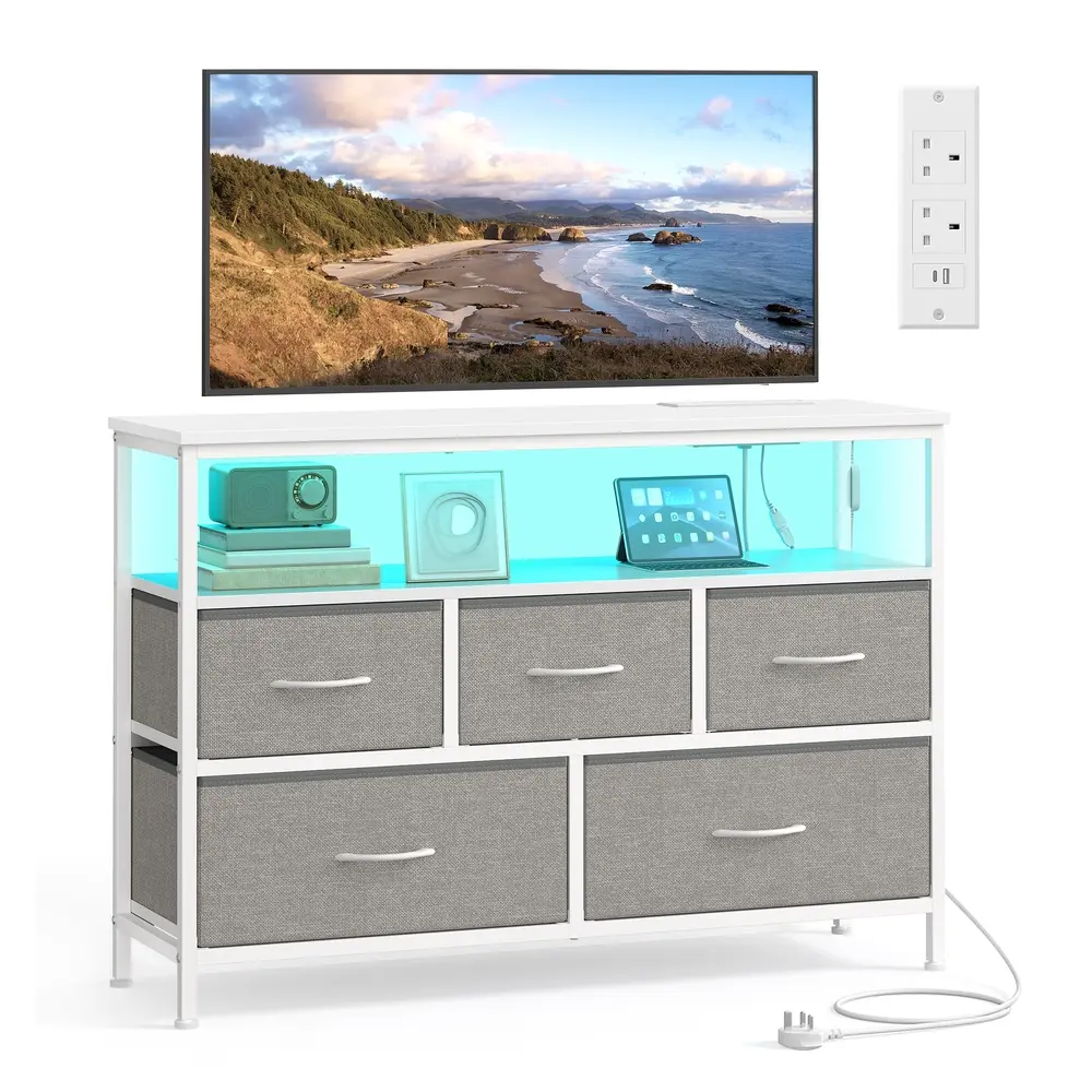 Chest of Drawers Storage Unit Non-Woven Fabric Dove Grey