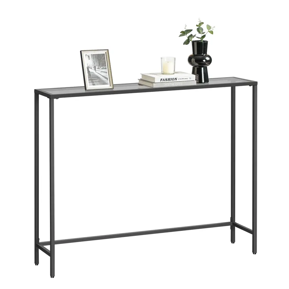 Console Table Ink Black and Slate Grey
