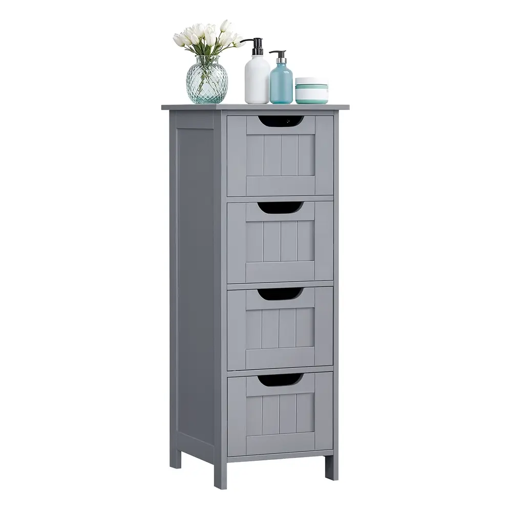 Bathroom Floor Storage Cabinet with 4 Drawers Mystic Grey
