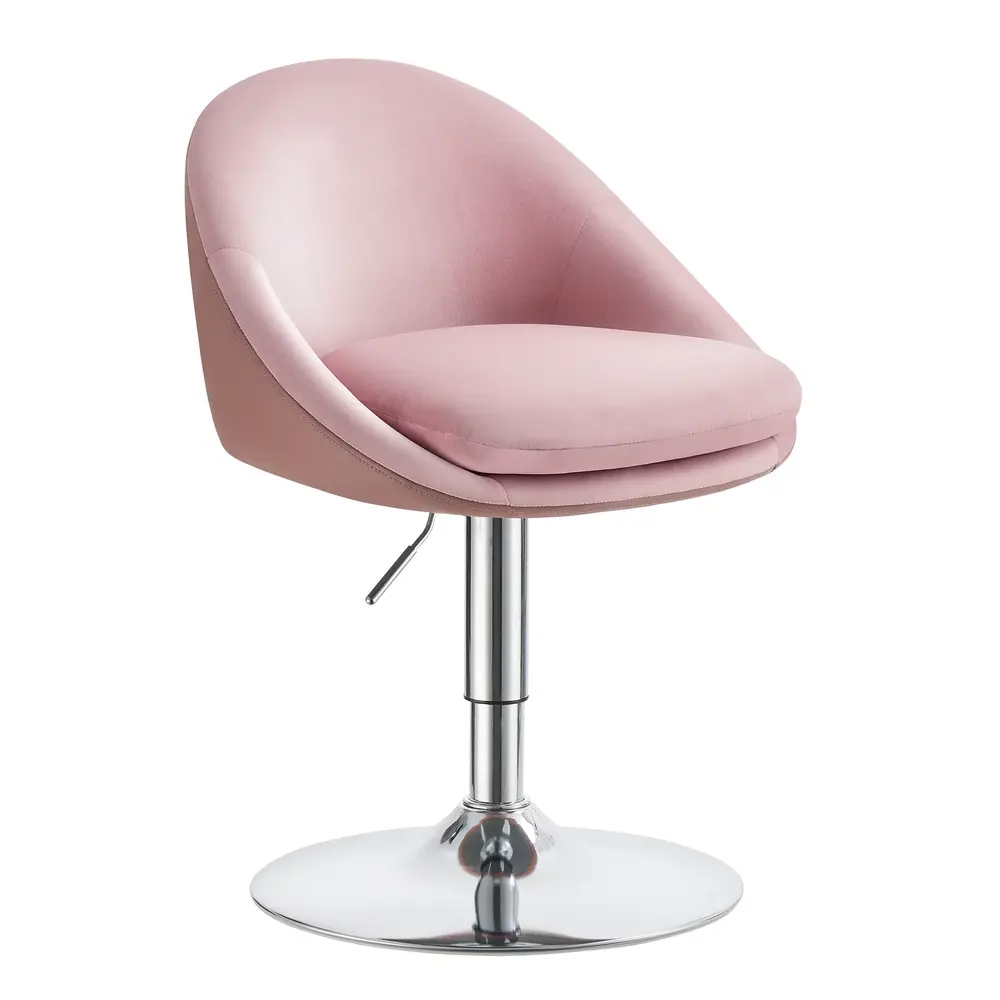 Adjustable Dressing Chair Jelly Pink and Silver Grey