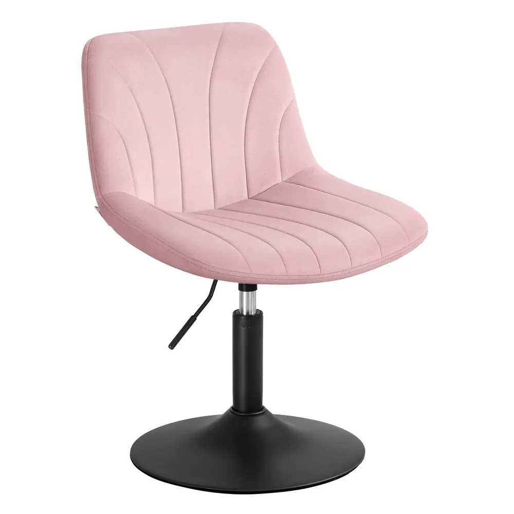 Dressing Table Chair Height Adjustable Bar Stool with Back Jelly Pink