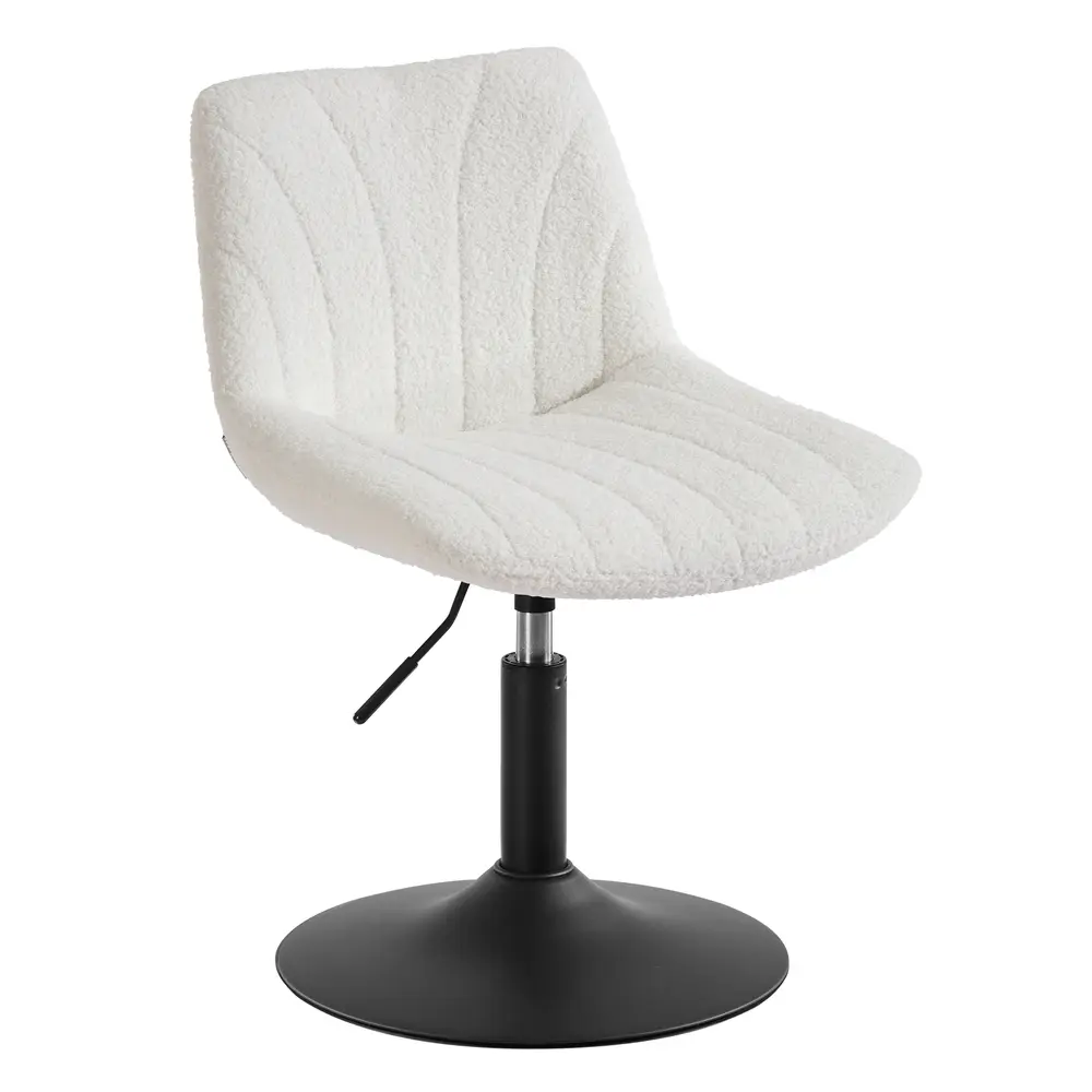 Dressing Table Chair Height Adjustable Bar Stool with Back Cloud White