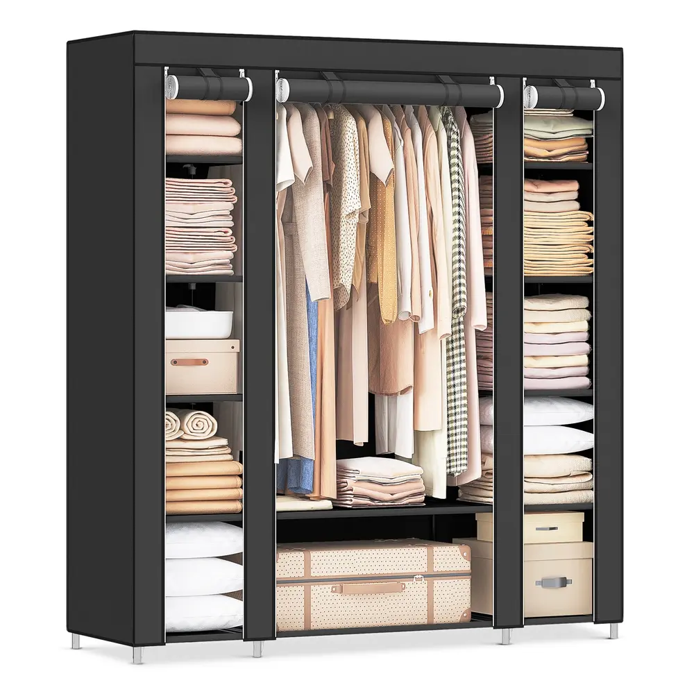 12 Shelves Canvas Wardrobe