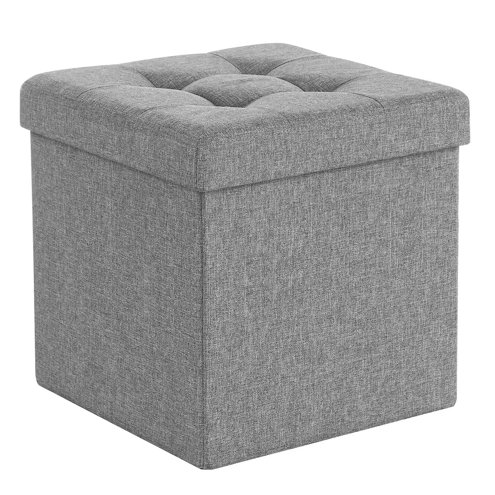 Light Grey Storage Ottoman