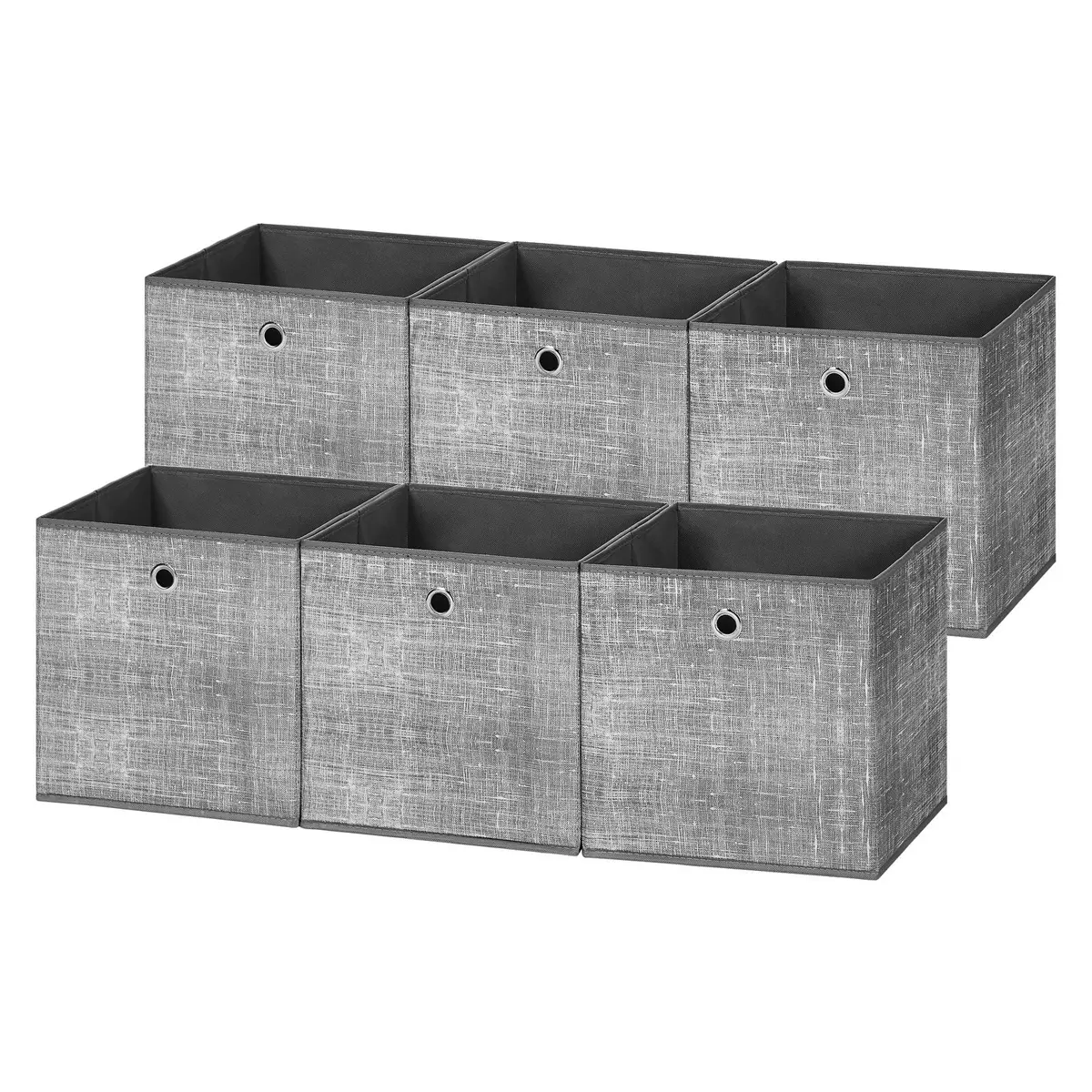 Foldable Storage Boxes, Set of 6 Fabric Boxes
