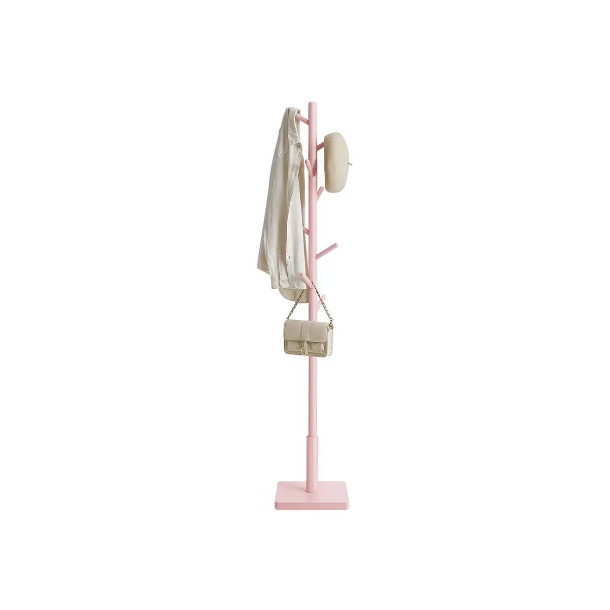 Free Standing Hall Coat Tree with 8 Hooks for Coats
