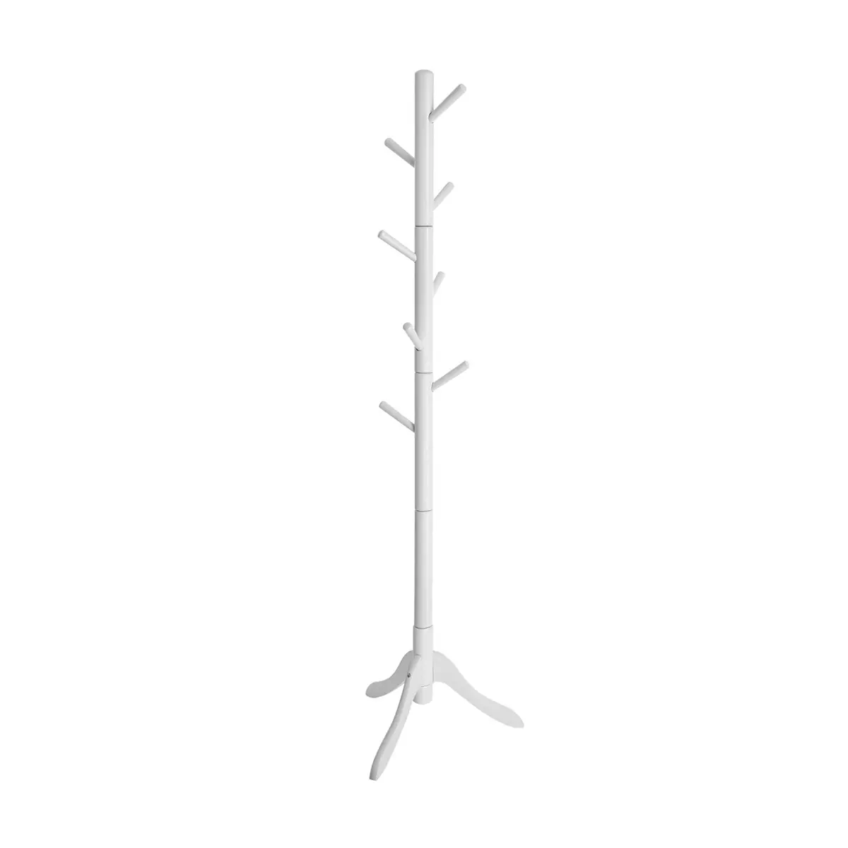 White Freestanding Coat Stand for Bedroom & Entryway