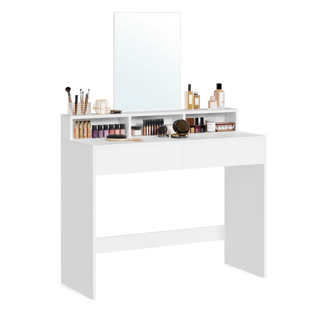 Dressing Table with Large Rectangular Mirror