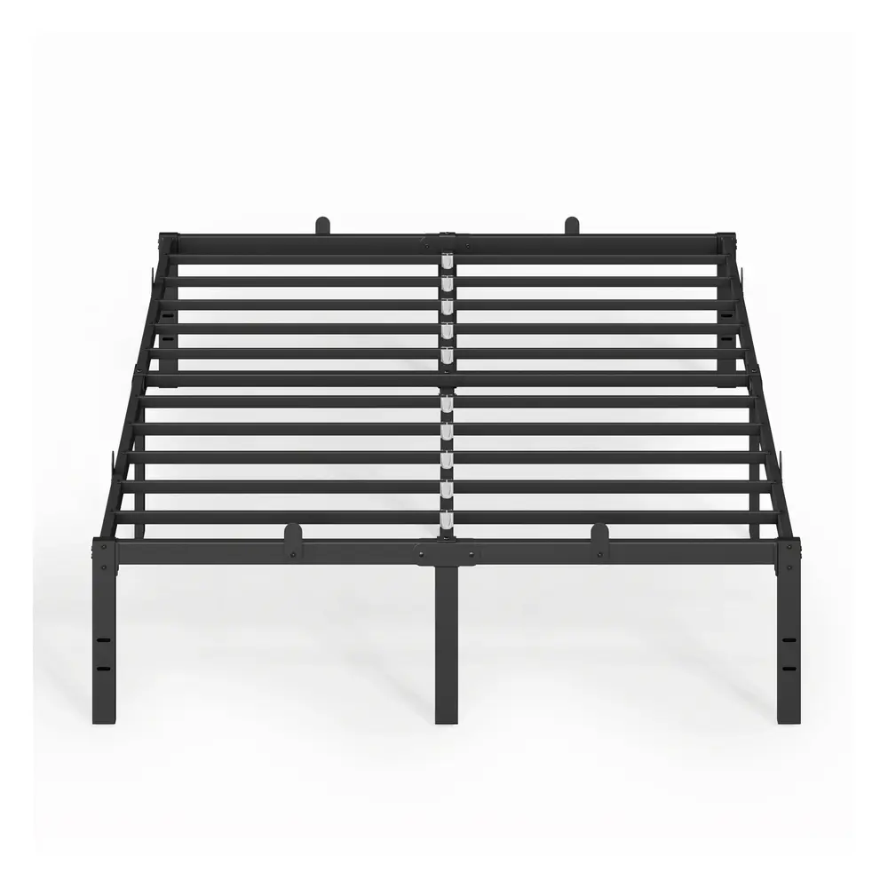 Double Metal Bed Frame 135 x 190 cm Ink Black