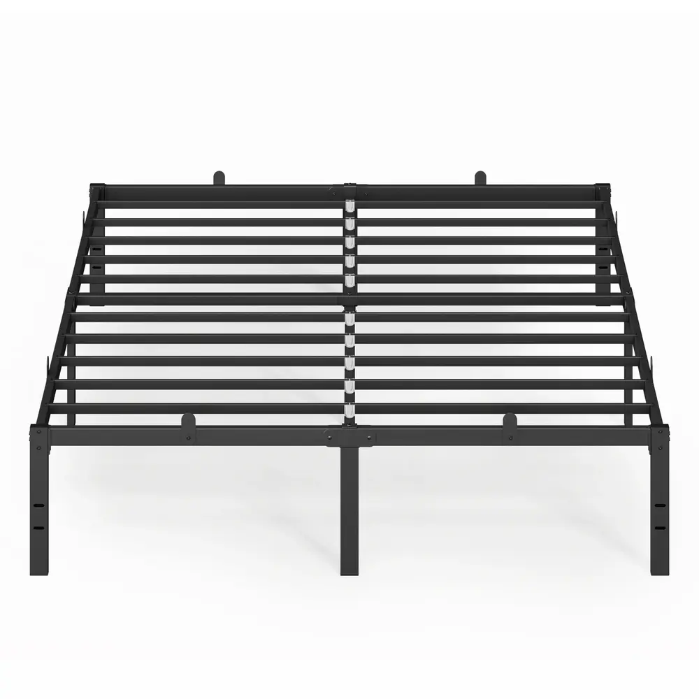 150 x 200 cm Metal bed frame with under bed storage for modern guest rooms Ink Black